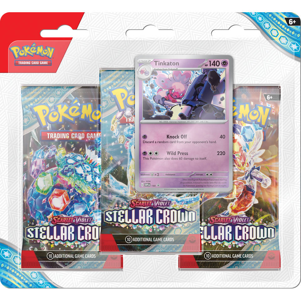 Pokémon Stellar Crown 3-pack Blister