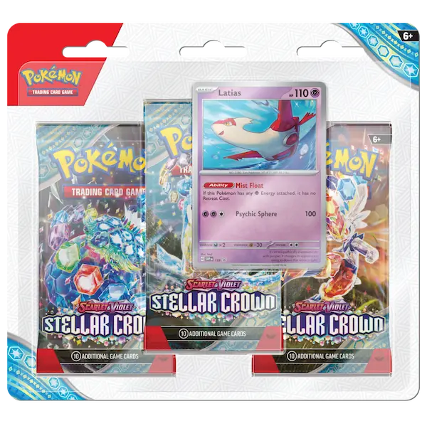 Pokémon Stellar Crown 3-pack Blister