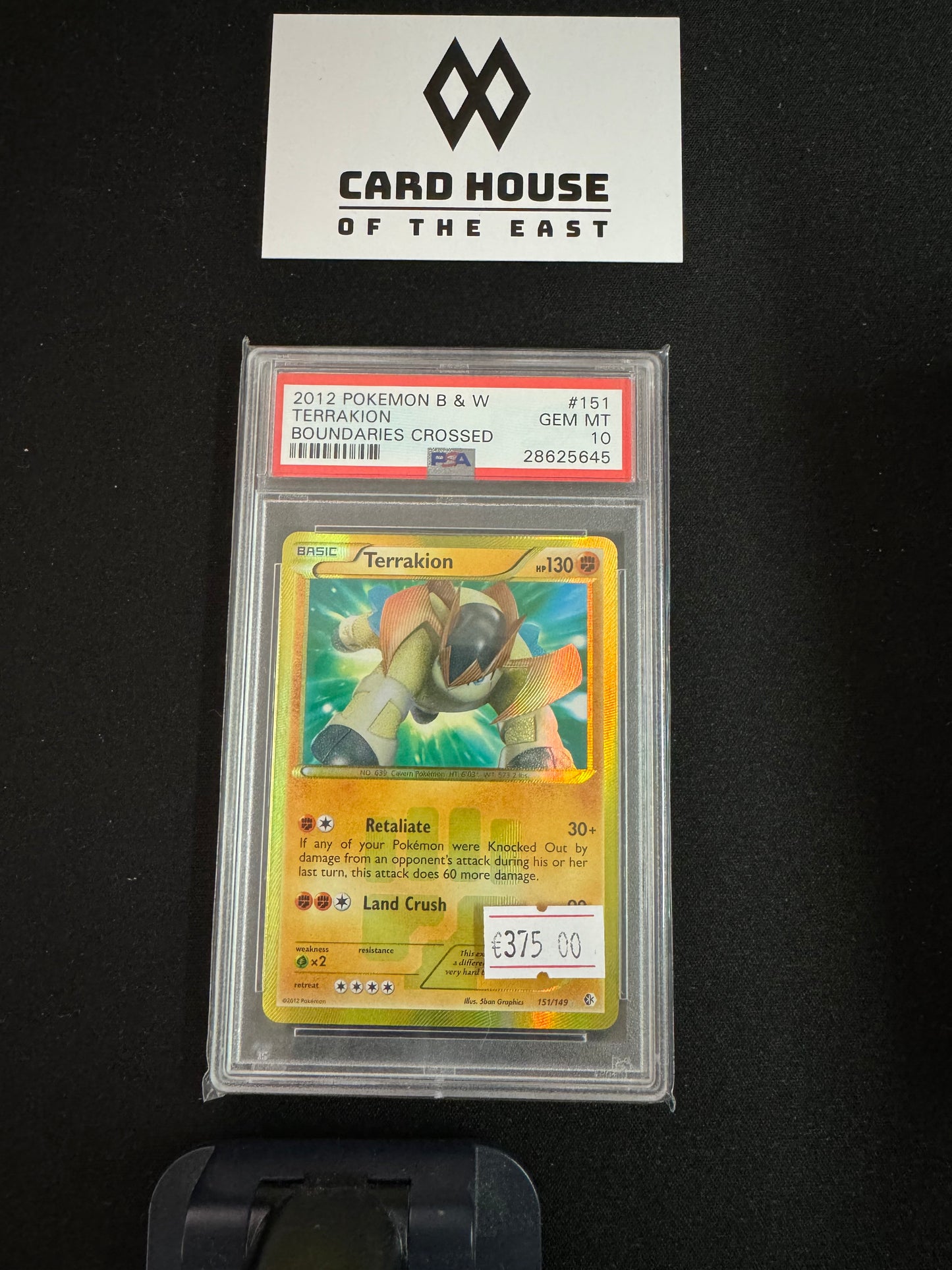 Terrakion Boundaries Crossed PSA 10